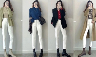 Năm mới Nhâm Dần, chỉ cần sắm 1 chiếc quần jeans trắng là chị em có ngay 7 set đồ sành điệu