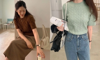 Gái Hàn có 4 cách diện áo len cộc tay xinh xuất sắc, các nàng học theo đảm bảo style chuẩn nàng thơ