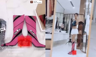 Ngọc Trinh tậu giày hiệu có thiết kế khiến fan đỏ mặt