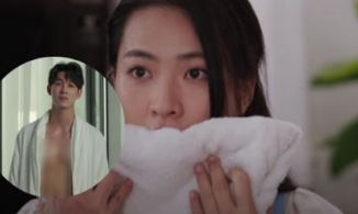 Minh Trang 'ngã ngửa' khi chiêm ngưỡng màn khoe múi của 'bạn trai' Song Luân ở hậu trường