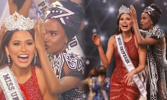 Cựu và tân Miss Universe gây bão vì 2 thái cực biểu cảm người cười không khép mồm, người mặt 'căng như dây đàn'