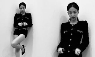 Jennie khoe chân thon dài, thần thái sắc lạnh