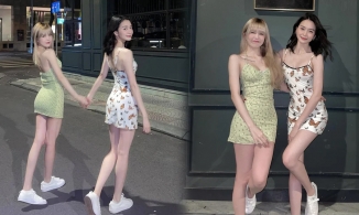 Thiều Bảo Trâm và chị gái Thiều Bảo Trang đọ dáng thon, chân dài