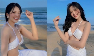 Tân binh VFC - mỹ nhân 'Mặt Nạ Gương' Ngọc Huyền diện áo tắm khoe nhan sắc gợi cảm ở tuổi 25