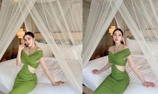 Bảo Thy mặc đồ nửa kín nửa hở check in trên giường 5 tháng sau sinh