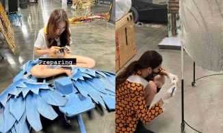 Hỏng trang phục trước giờ thi: Thùy Tiên, Khánh Vân lăn xả như thợ sơn, thợ hàn chuyên nghiệp