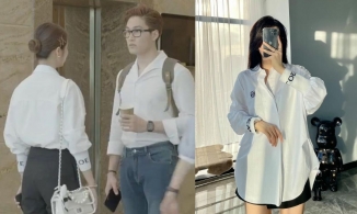 Cư dân mạng truy tìm danh tính chiếc sơ mi trắng được Huyền Lizzie diện khi gặp trai trẻ