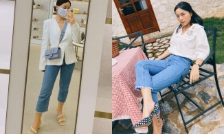 Chỉ cao 1m57, 'bản sao Tăng Thanh Hà' cực chuộng một chiếc quần siêu tôn dáng cực kỳ quen thuộc