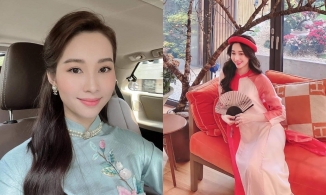 Năm chưa hết mà Hoa hậu Đặng Thu Thảo đã lên đồ với áo dài như Tết 