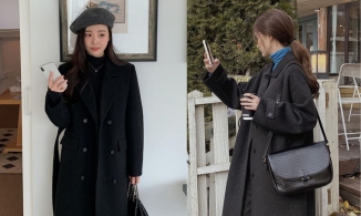 Ghim ngay 10 cách mặc áo dạ đen dáng dài siêu ấm, siêu sang, cực kỳ tinh tế như sao Hàn