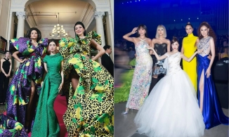 Cao 3 mét bẻ đôi nhưng Hoà Minzy vẫn tự tin đứng cạnh toàn Hoa hậu, Siêu mẫu 