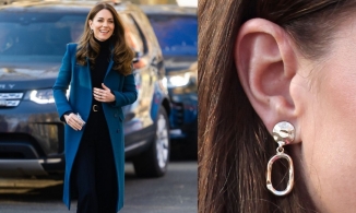 Không ngờ Công nương Kate cũng dùng khuyên tai 60.000 đồng, áo đến từ thương hiệu bình dân 