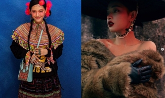 Châu Bùi diện nón quai thao chào Tết, Khánh Linh The Face ưu ái trang phục dân tộc H'Mong