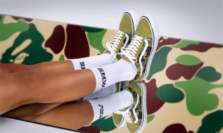 Tín đồ thời trang mong chờ đôi giày BAPE x VANS sớm lên kệ