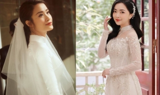 Những chiếc áo dài cưới đắt đỏ của dàn dâu V-biz: Nàng WAG Mai Hà Trang có phá đảo các đàn chị?