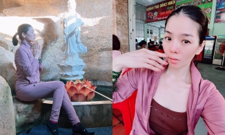 Bị nhắc nhở vì mặc legging bó sát lên chùa, Lệ Quyên tiếp tục mặc thiết kế thể thao vốn để 'đi Gym'