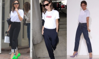 Victoria Beckham chỉ diện áo thun trắng mà vẫn đẹp 'siêu cấp vô địch'