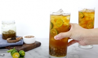 Biến tấu với thức uống trà tắc trân châu mật ong cực ngon miệng