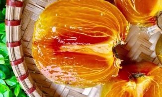 Hồng da tre, món hồng lạ mà quen đang gây sốt mùa Trung thu 2020