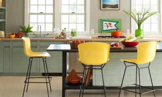 Ngắm 10 phòng bếp vừa lạ mắt vừa thời trang nhờ cặp màu vàng - xanh