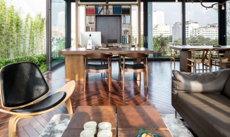 Khu văn phòng bao quanh bởi vườn cây xanh mát với chi phí cải tạo 1,5 tỷ