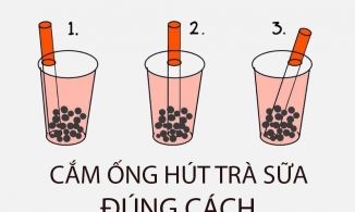 Cách cắm ống hút trà sữa đúng để ăn hết được trân châu