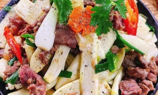 Cách làm củ niễng xào thịt bò và củ niễng xào trứng bất bại