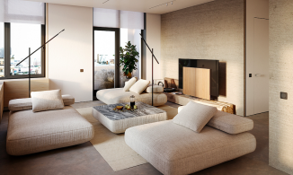 Căn hộ 105m² sử dụng gỗ công nghiệp để mộc mà ấm áp, sắc sảo từng chi tiết