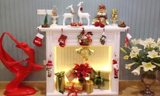 Học mẹ Việt làm lò sưởi bằng… xốp để trang trí Giáng sinh'không đụng hàng'