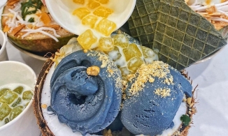 Kem dừa than tre trân châu cốt dừa, phiên bản mà hợp không tưởng Sài Gòn