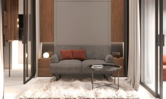 Căn hộ 30m² ấm cúng với thiết kế phòng khách và phòng ngủ “2 trong 1”