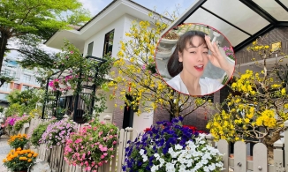 Căn biệt thự 20 tỷ với khuôn viên ngập tràn sắc hoa của ca sĩ Nhật Kim Anh