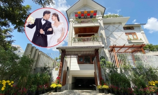 Căn biệt thự ngập tràn sắc hoa diễn viên Quý Bình và bà xã doanh nhân ở Q.7