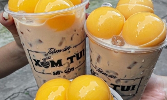 Trà sữa có thạch 'trái banh' khổng lồ độc đáo tại quận 11, Sài Gòn