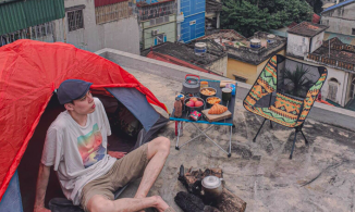 Dựng lều, cắm trại trên sân thượng, trào lưu mới của hội mê camping 