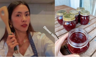 Tăng Thanh Hà bày cách làm mứt mận đơn giản, Thanh Hằng làm bánh dẻo bí đỏ
