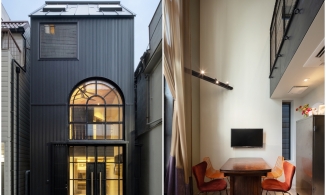 Ngôi nhà phố chỉ 21m² cá tính với mặt tiền đen nhưng bên trong tươi sáng, sống động