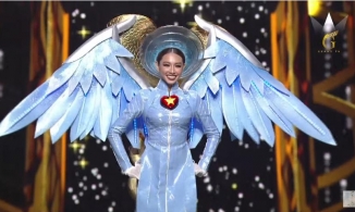 Thùy Tiên bị 'gãy cánh' khi thi Quốc phục tại Miss Grand 2021 nhưng thần thái cực xuất sắc