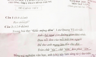Xôn xao đề thi văn chỉ có đúng 3 chữ ở Đắk Lắk