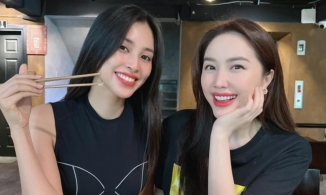 Nhan sắc tỉ lệ vàng của Tiểu Vy suýt 'tàng hình' khi đứng cùng Bảo Thy?