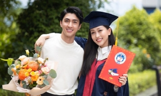 Á hậu Phương Nga hạnh phúc khi bạn trai nổi tiếng tới dự lễ tốt nghiệp