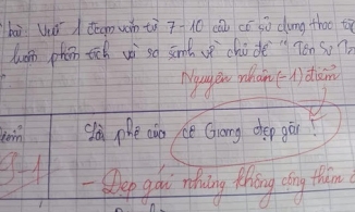 Thả thính cô giáo trong bài kiểm tra, nam sinh nhận cái kết đắng lòng
