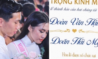 Doãn Hải My lên tiếng về tấm thiệp cưới có tên mình và Đoàn Văn Hậu được chia sẻ trên MXH