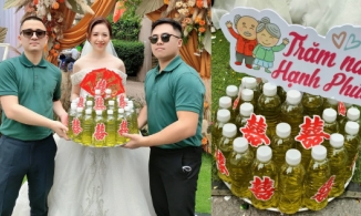 Cô dâu Bắc Giang được hội bạn thân tặng 10 lít xăng trong ngày cưới, cách xử lý rất thông minh
