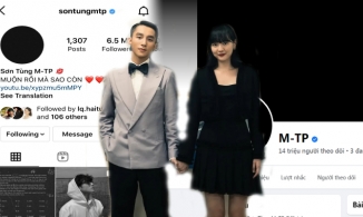 Phát hiện Sơn Tùng bỏ theo dõi Hải Tú, hậu đổi ảnh các page về màu đen