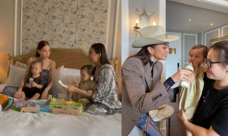 Thanh Hằng lên đồ lộng lẫy, make-up kĩ càng để đi làm vú em trông con cho Hồ Ngọc Hà