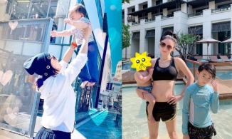 Lộ mặt con thứ ba của Trương Bá Chi, hoàn toàn không có nét lai Tây