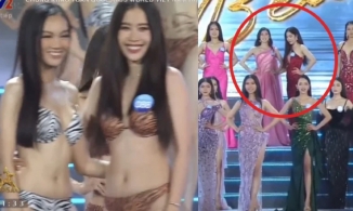 Nam Em gặp vấn đề về sức khỏe, đứng không vững trên sóng trực tiếp Miss World Việt Nam 2022