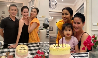 Tăng Thanh Hà lộ bắp tay 'lực điền' trong tiệc sinh nhật Thân Thúy Hà