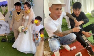 Đeo hộ cô dâu cả chục cây vàng quà cưới, chú rể áp lực đến mức tụt huyết áp